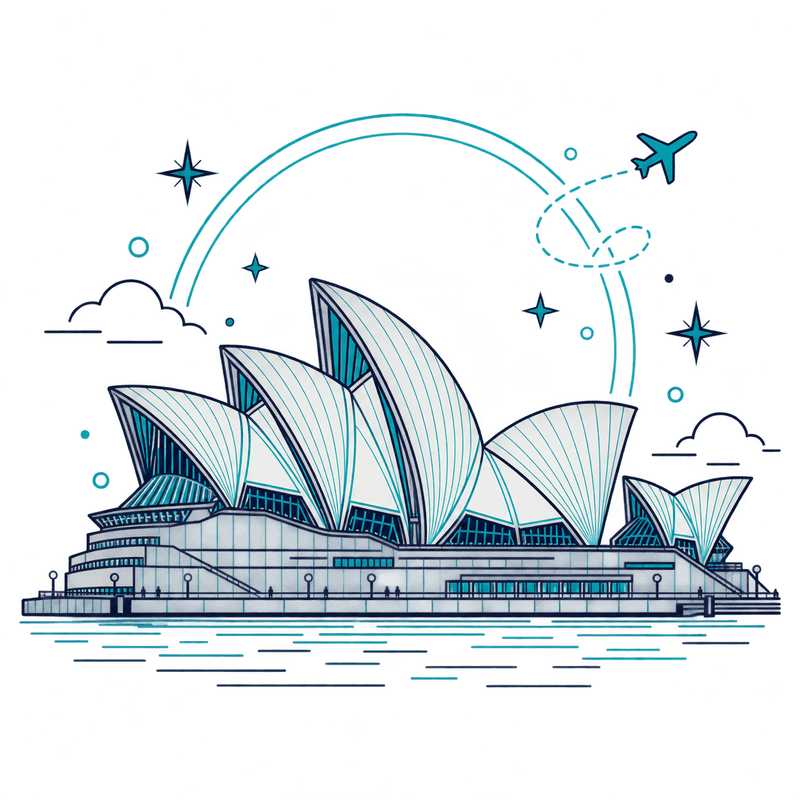 Canberra landmark illustration